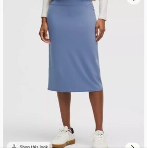 LULULEMON Nulu Slim Fit High Rise Midi Skirt Women's XL